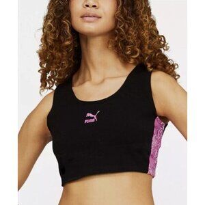 PUMA 536860 Hypnotize T7 Sports Bralette Top Black Purple ( M )